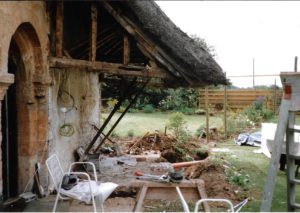 Demolished below the roof